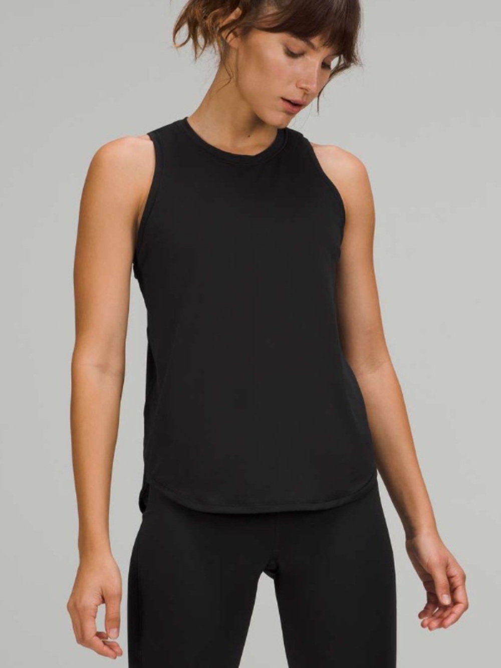LULULEMON Black High neck Run and Train Tank Top
